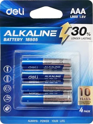 Produktbild von Alkaline-Batterie LR03 AAA, 4 Stück.