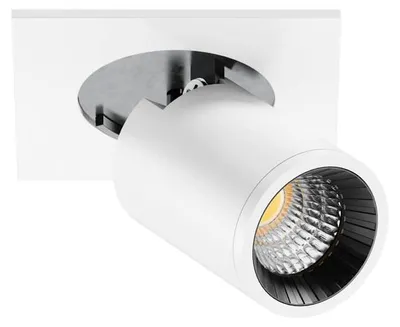 Produktbild von Nano Oxo SQ 4W LED-Einbaustrahler, 45°-Farbtemperaturschalter, 2700K/3200K/4000K, Mattweiß - Verstellbar und vielseitig - Beneito & Faure