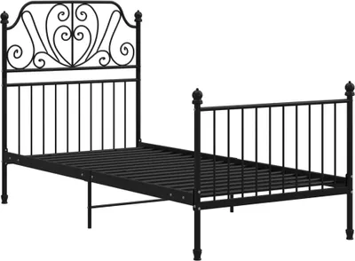 Produktbild von vidaXL Bettgestell Schwarz Metall 100x200 cm