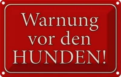 Produktbild von vianmo Blechschild 12x18 cm Warnung vor den Hunden Warnschild Hinweisschild Sicherheit Vorsicht