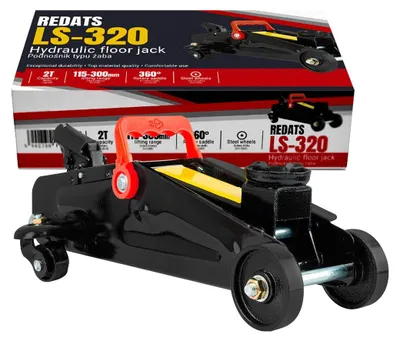 Immagine prodotto di Cric sollevatore auto, martinetto idraulico professionale a carrello con profilo ribassato, 2 tonnellate, altezza di sollevamento 13–30 cm Redats