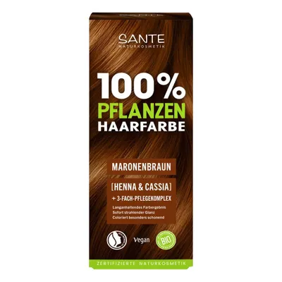 Produktbild von SANTE Pflanzenhaarfarbe Pulver MARONENBRAUN