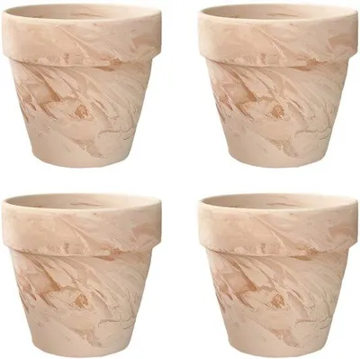 Obrázok produktu pre Sada terakotových kvetináčov s odtokom, 6 ks, 10 x 10 cm