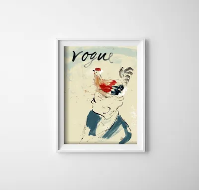 Produktbild von Poster - Canvas - Leinwand - 29,7 cm x 42 cm - Vogue Fashion Illustration