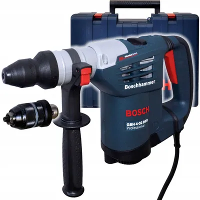 Obrázok produktu pre Profesionálny SDS-Plus kladivo Bosch GBH 4-32, 900 W, 5 J, s kufríkom a dvoma rukoväťami