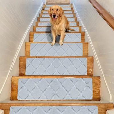 Imagen del producto de Solidchoice - Alfombrillas antideslizantes autoadhesivas para escaleras, 15 unidades, reutilizables