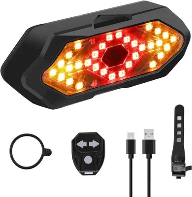 Immagine prodotto di Fanalino posteriore per bicicletta con luce lampeggiante a LED, alimentazione USB, ricaricabile, 5 modalità, grado di protezione IPX4, impermeabile, fanalino posteriore per bicicletta con suono, adatto a tutte le strade e per affrontare qualsiasi tipo di percorso