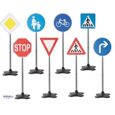 Produktbild von Eduplay Verkehrsschilder Set - Lernspielzeug 8-teilig