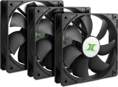 Produktbild von Inter-Tech Lüfter 120*120*25 IPC Fan Set 3xLüfter 120mm schw