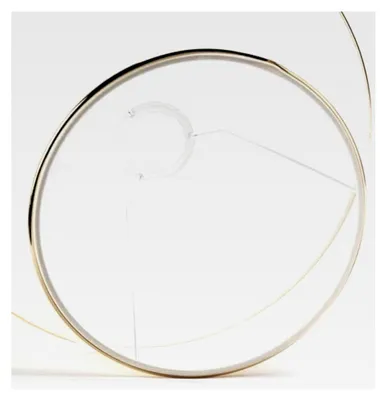 Produktbild von Stoffschirm für E27 Lampen, creme mit Goldkante, rund, 32cm