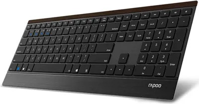 Obrázek produktu pro Rapoo E9500M, Plná velikost (100 %), Bezdrátový, RF bezdrátové + Bluetooth, Mechanický spínač, Černá