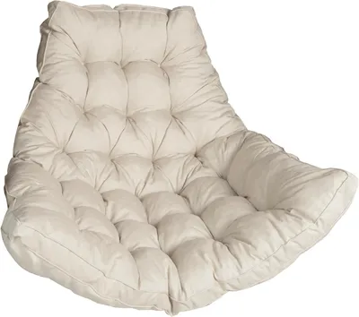 Produktbild von sunnypillow Hängesessel Kissen - Auflage für Rattan & Polyrattan Hängeschaukel - Polster, Sitzauflage für Hängekorb - Cremefarben