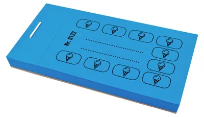 Produktbild von CombiCraft Verzehrkarte Eis Blau - 5 Blöcke á 50 Abrisse