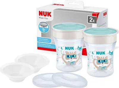 Produktbild von NUK Magic Cup Katze 230 ml 2er Set + Zubehör