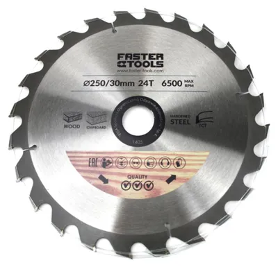 Produktbild von HM- Kreissägeblatt 250 x 30 mm Sägeblatt Sägescheibe Holzbearbeitung 24 Zähne
