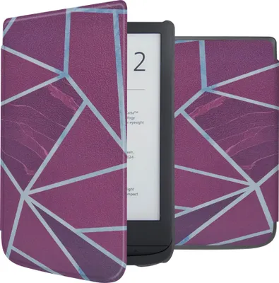 Produktbild von imoshion Design Slim Hard Case Klapphülle Pocketbook Touch Lux 5 / HD 3 / Basic Lux 4 / Vivlio Lux 5 - Bordeaux Graphic