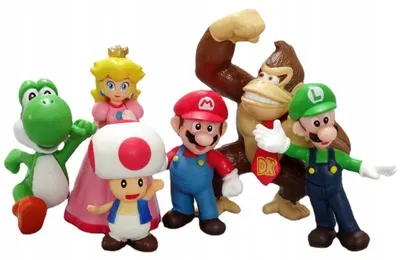 Image de Super Mario Bros : Lot De 6 Figurines Pour Enfants, Figurines De Collection De 7 Cm
