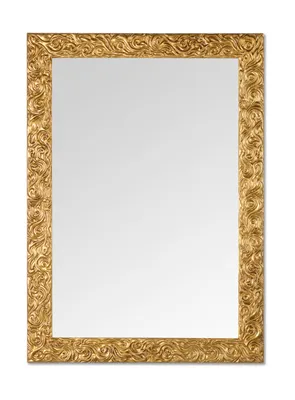 Image de MO.WA miroir miroir mural 50x70 rectangulaire or antique miroir de vestiaire miroir d'entrée avec cadre en bois massif,