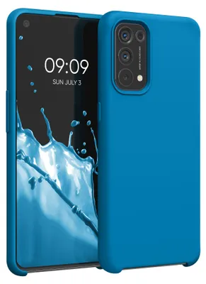 Produktbild von kwmobile Handyhülle für Oppo Find X3 Lite Hülle - Case Silikon - Kabelloses Laden - Schutzhülle Cover in Karibikblau