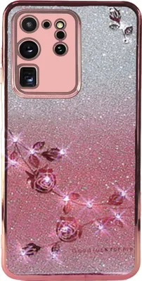 Produktbild von GLITZER STRASS ROSE TPU HÜLLE Silikon Case Cover Handyhülle für Samsung Galaxy S20 Ultra 5G