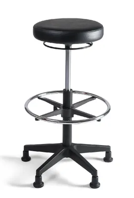 Produktbild von Arbeitshocker, 570-830 x 430 x 430 mm, Kunststofffußkreuz