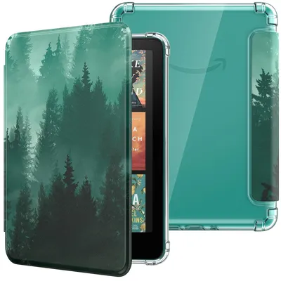 Zdjęcie produktu dla Etui ochronne dla 7-calowego Kindle Paperwhite 12. generacji i Colorsoft, wzór "Zielony Las" – rozmiar 7" Kindle Paperwhite 12. generacji / Colosoft 1. generacji
