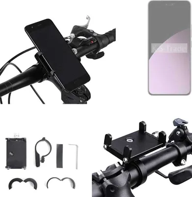 Produktbild von K-S-Trade Handyhalterung für das Fahrrad kompatibel mit Xiaomi 14 Civi Halter Lenkstange Fahrradhalterung Motorrad Bike Mount Befestigung Smartphone
