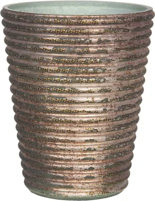 Produktbild von Clayre & Eef Teelichthalter Ø 9x11 cm Kupferfarbig Glas