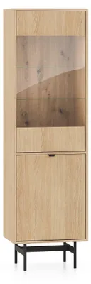 Produktbild von Selsey Heggers – Vitrine eintürig, 54 cm, Eiche Mavelie