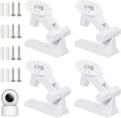 Productafbeelding van Set van 4 wandhouders voor Tp-Link Tapo C225/C200/C210/C220/Tc70 - universele camerabevestiging - verstelbare hoek - instelbaar.
