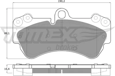 Produktbild von TOMEX brakes Bremsbeläge Satz Vorne Bremsklötze für VW Touareg (7LA, 7L6, 7L7) TX 15-16
