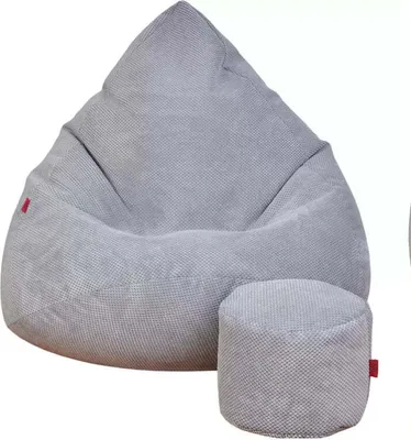 Obrázok produktu pre Vankúš na sedenie + podnožka sivá Zamatový kabát Loft