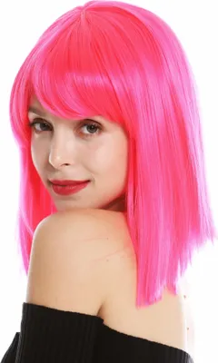 Produktbild von WIG ME UP Perücke schulterlang glatt Pony Rosa VK-10-TF2315