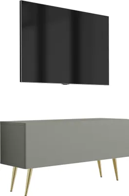 Image de Meuble TV : Aloe, 100 x 52 x 32 cm, pieds dorés