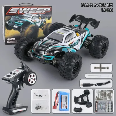 Produktbild von 4WD ferngesteuertes Offroad-RC-Hochgeschwindigkeits-Buggy-Truck 1:16 Super Brushless 70 km/h schnelles Drift-Rennspielzeug, 16101PRO grš¹n