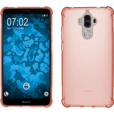 Produktbild von PhoneNatic Case kompatibel mit Huawei Mate 9 - orange Silikon Hülle ShockProof + 2 Schutzfolien