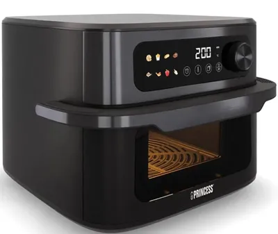 Produktbild von Princess 182480, Heißluftfritteuse, 10 l, 200 °C, Einzelbild, Schwarz, Berührung