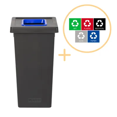 Imagen del producto de Plafor - Fit Prullenbak 75l – Reciclaje – Azul