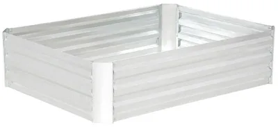 Obrázek produktu pro Vyvýšený záhon z oceli – zahradní záhon | Barva: stříbrná | Rozměry: 90 x 120 x 30 cm