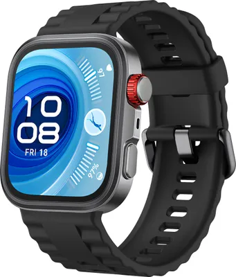Produktbild von Strap-it Classic Silikonarmband mit Schnallenverschluss - passend für Huawei Watch Fit 3 / Watch Fit 4 / Watch Fit 4 Pro (schwarz)