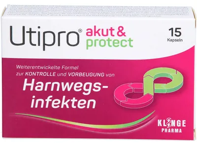 Obrázek produktu pro Utipro acute & protect kapsle pro kontrolu a prevenci infekcí močových cest, 15 kapslí