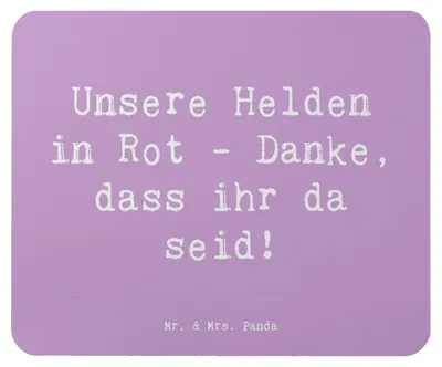 Produktbild von Mr. & Mrs. Panda Mousepad Spruch Feuerwehrmann Helden - Lavendeltraum - Geschenk, mauspad laptop, Feuerwehr, Wertschätzung, Dankeschön, Danke sagen, Mouse Pad, Bedanken