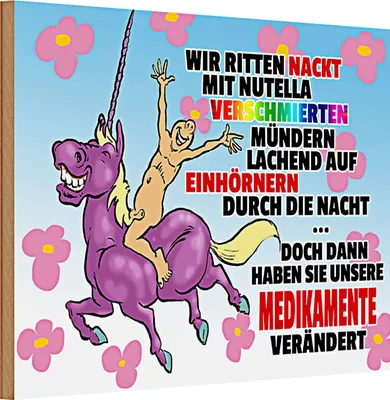 Produktbild von Holzschild Spruch 30x20cm doch dann Medikamente geändert