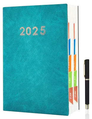 Imagen del producto de Solidchoice - Planificador diario A5 para 2025 con vistas mensuales a todo color
