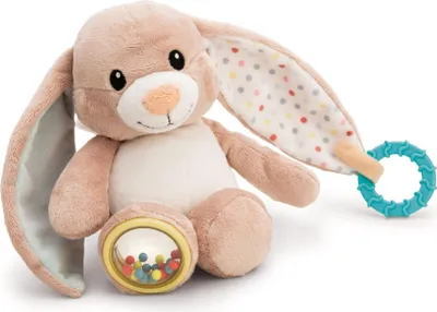 Produktbild von NICI Activity Kuscheltier Hase Fjella 23cm - rosa - Plüschtier für Babys und Kleinkinder zum Greifen, Knuddeln, Entdecken und Einschlafen | 61887