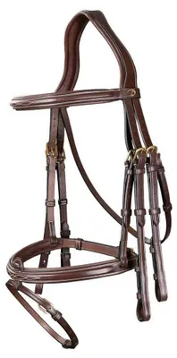 Produktbild von Dyon Double Bridle Flash Nasenriemen Braun Full Braun Full