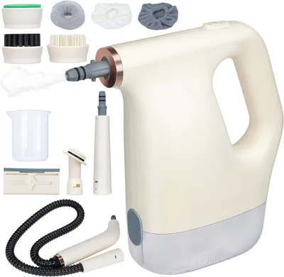 Produktbild von Tragbarer Handdampfreiniger, 1200 W, Hochtemperatur Dampfreiniger Handgerät mit 11 Zubehoerteilen, Mehrzweck, perfekt für Küche, Auto, Badezimmer