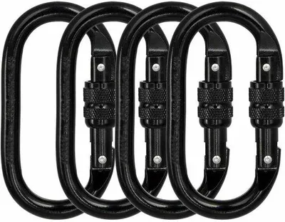 Immagine prodotto di Quattro robusti ganci da arrampicata industriali dotati di sistema di bloccaggio