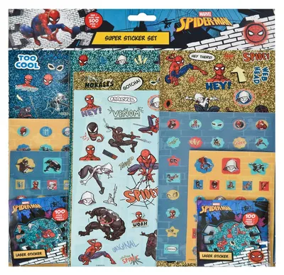 Image de Super lot d'autocollants Spiderman - plus de 500 pièces