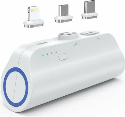 Produktbild von Choetech Mini Powerbank 3000 mAh USB C / Micro USB / Lightning weiß (B660)
